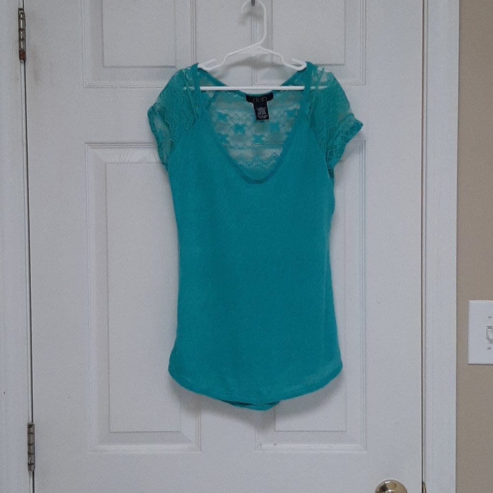 deb - Girls' Sheer Lace Layering Top